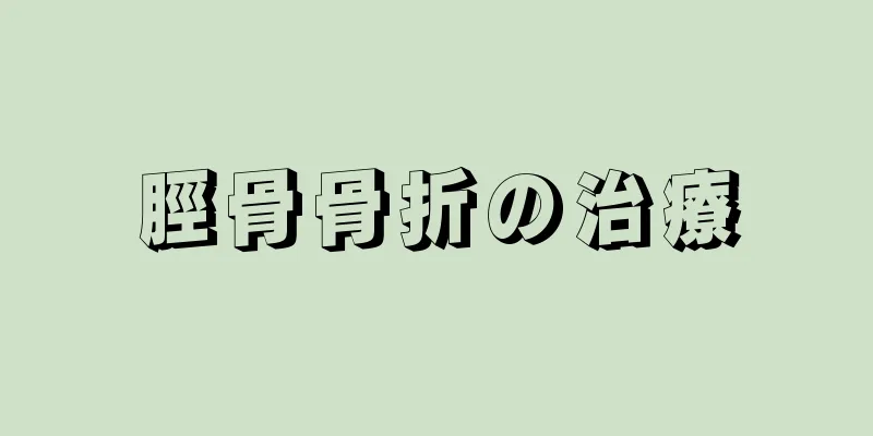 脛骨骨折の治療
