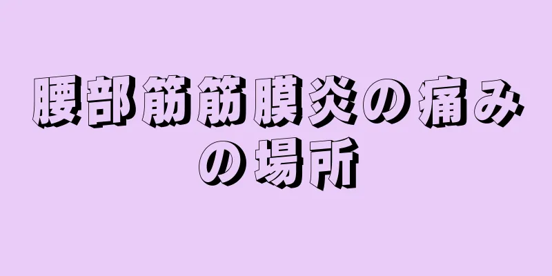 腰部筋筋膜炎の痛みの場所