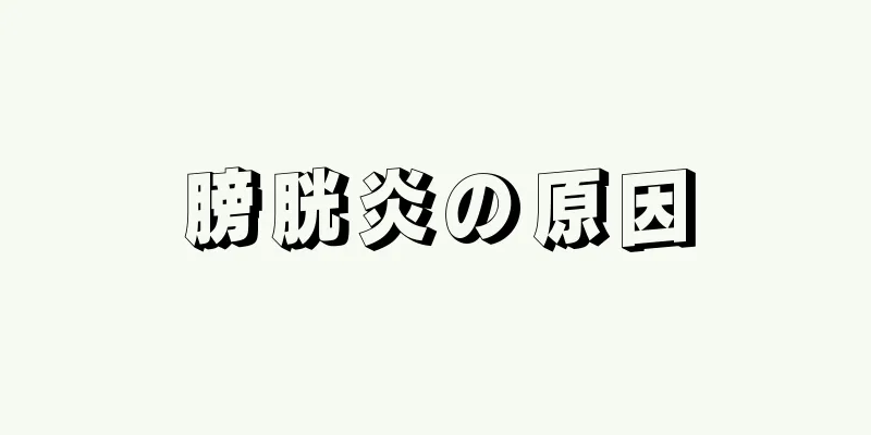 膀胱炎の原因