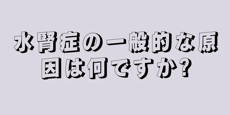 水腎症の一般的な原因は何ですか?
