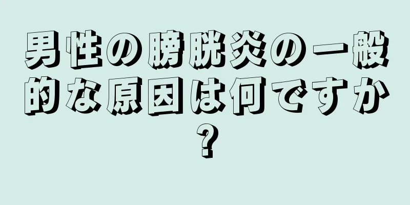 男性の膀胱炎の一般的な原因は何ですか?