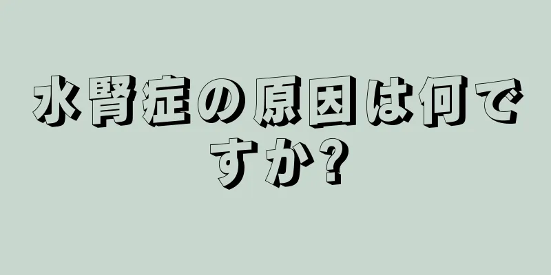 水腎症の原因は何ですか?