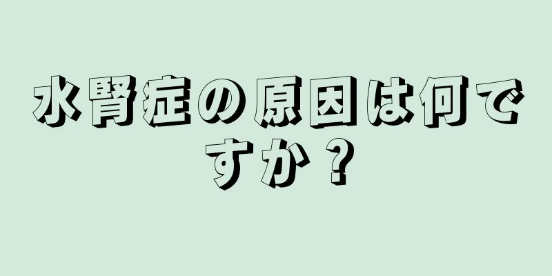 水腎症の原因は何ですか？