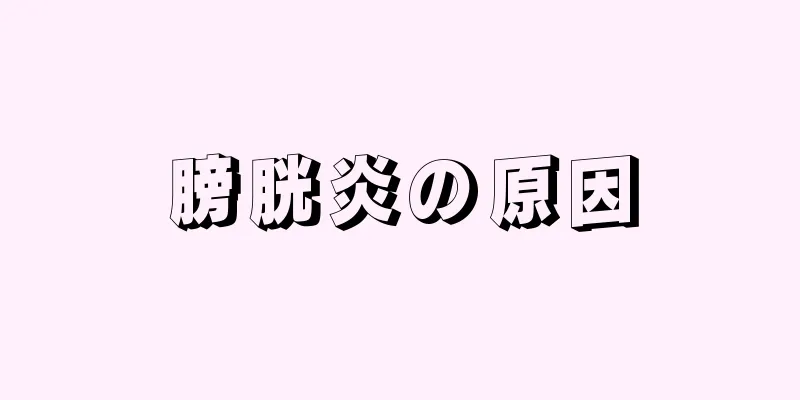 膀胱炎の原因