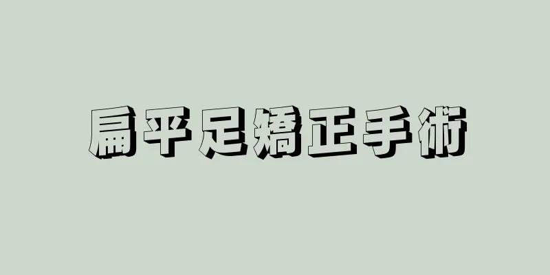 扁平足矯正手術