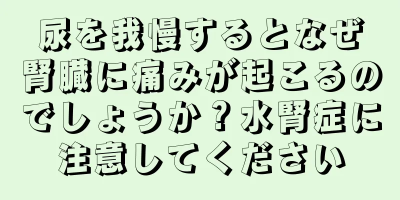 尿を我慢するとなぜ腎臓に痛みが起こるのでしょうか？水腎症に注意してください