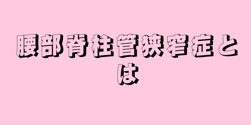 腰部脊柱管狭窄症とは
