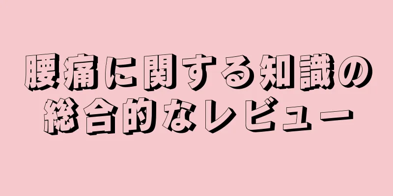 腰痛に関する知識の総合的なレビュー