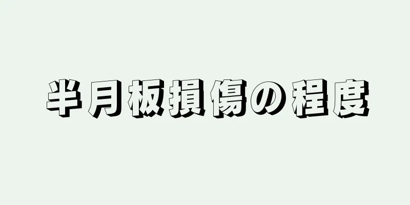半月板損傷の程度