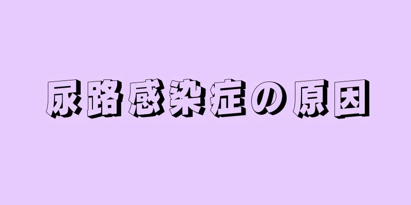 尿路感染症の原因