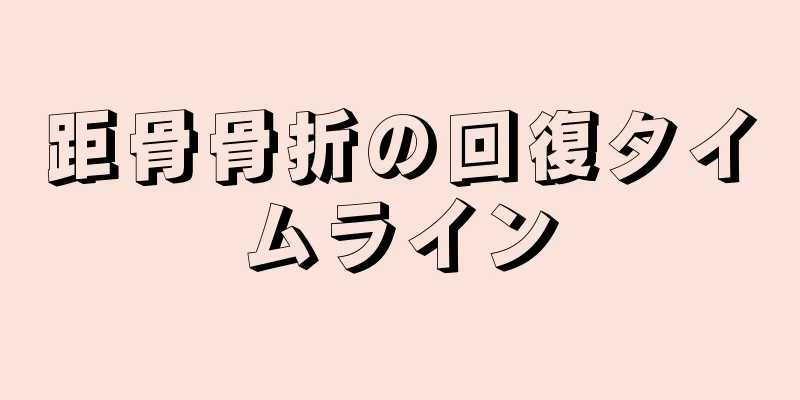 距骨骨折の回復タイムライン