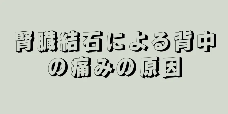 腎臓結石による背中の痛みの原因