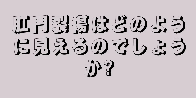 肛門裂傷はどのように見えるのでしょうか?