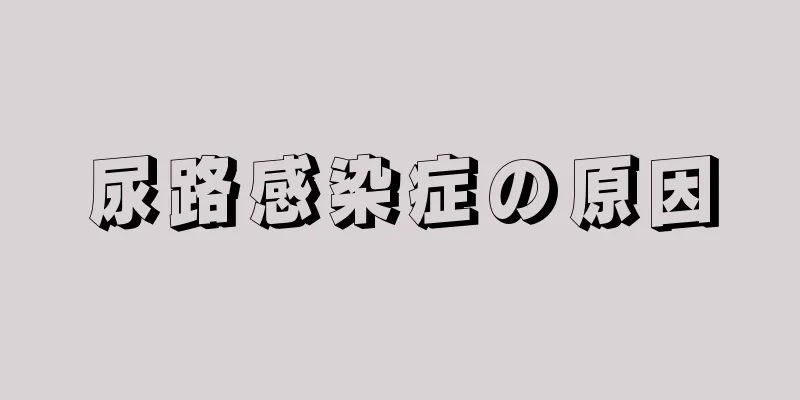 尿路感染症の原因