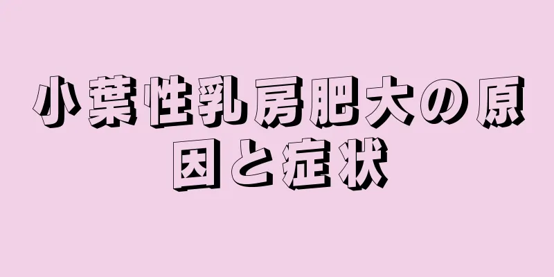 小葉性乳房肥大の原因と症状