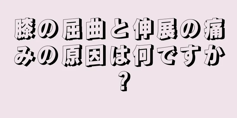 膝の屈曲と伸展の痛みの原因は何ですか？
