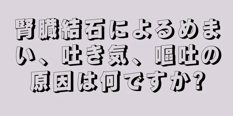 腎臓結石によるめまい、吐き気、嘔吐の原因は何ですか?
