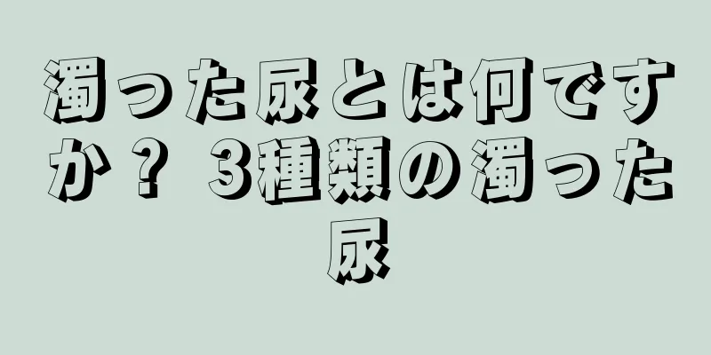 濁った尿とは何ですか？ 3種類の濁った尿