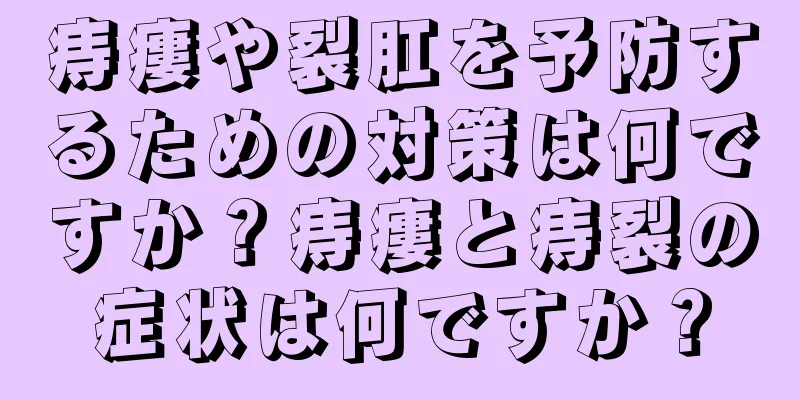 痔瘻や裂肛を予防するための対策は何ですか？痔瘻と痔裂の症状は何ですか？