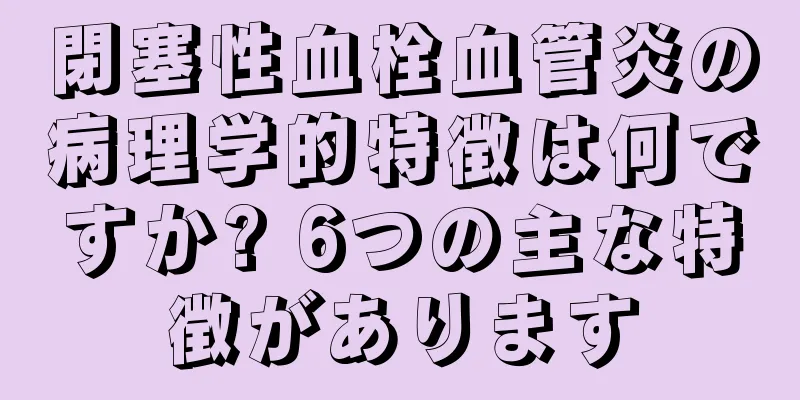 閉塞性血栓血管炎の病理学的特徴は何ですか? 6つの主な特徴があります
