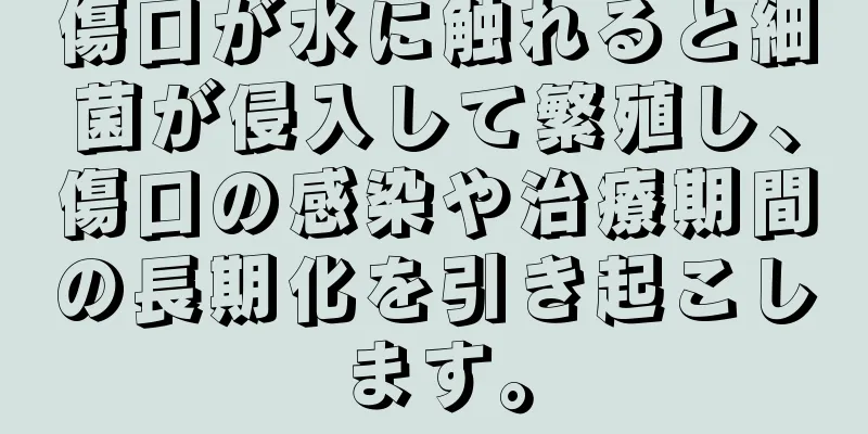 傷口が水に触れると細菌が侵入して繁殖し、傷口の感染や治療期間の長期化を引き起こします。