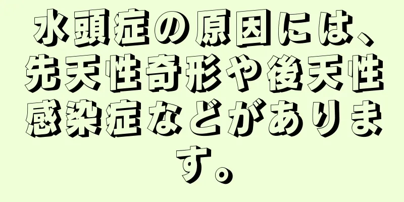 水頭症の原因には、先天性奇形や後天性感染症などがあります。
