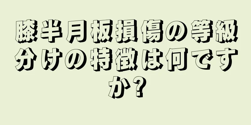 膝半月板損傷の等級分けの特徴は何ですか?