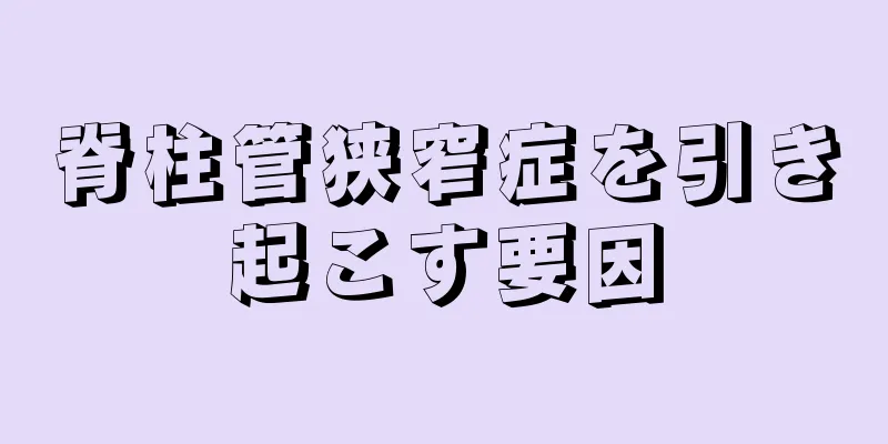 脊柱管狭窄症を引き起こす要因