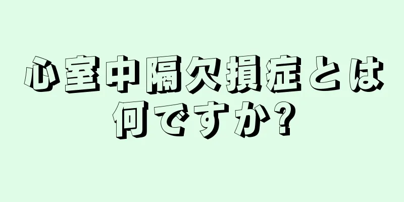心室中隔欠損症とは何ですか?