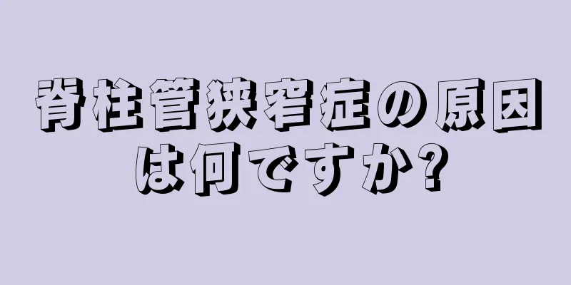 脊柱管狭窄症の原因は何ですか?