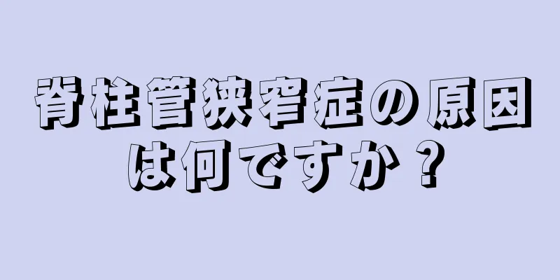 脊柱管狭窄症の原因は何ですか？