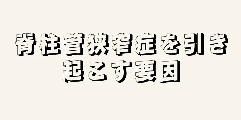 脊柱管狭窄症を引き起こす要因