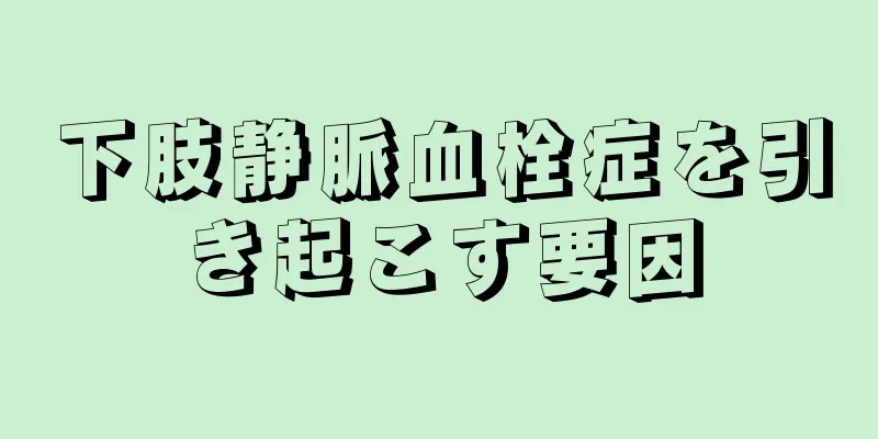 下肢静脈血栓症を引き起こす要因