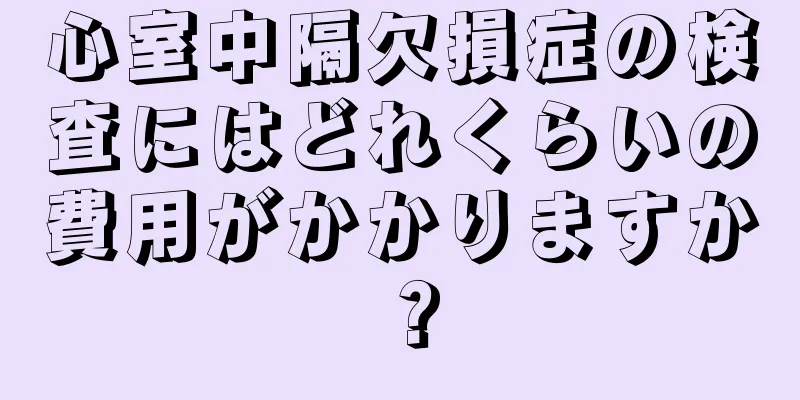 心室中隔欠損症の検査にはどれくらいの費用がかかりますか？
