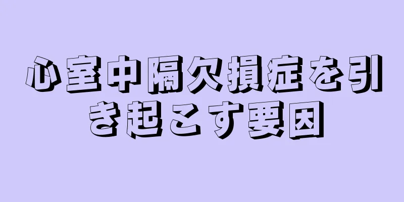 心室中隔欠損症を引き起こす要因