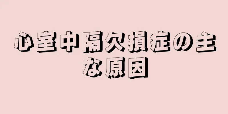 心室中隔欠損症の主な原因