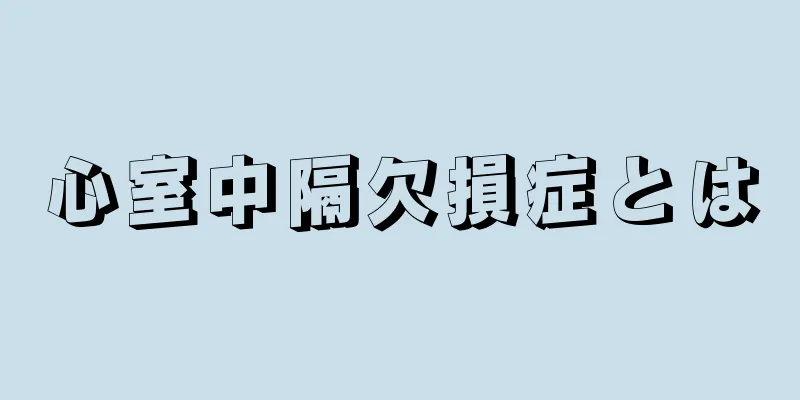 心室中隔欠損症とは