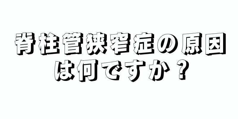 脊柱管狭窄症の原因は何ですか？