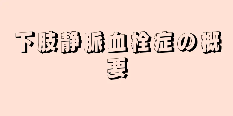 下肢静脈血栓症の概要
