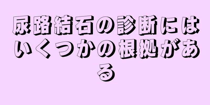 尿路結石の診断にはいくつかの根拠がある