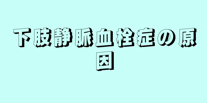 下肢静脈血栓症の原因