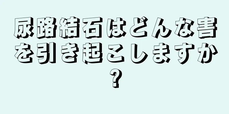 尿路結石はどんな害を引き起こしますか?