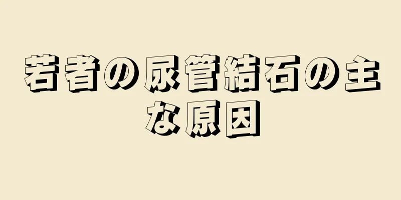 若者の尿管結石の主な原因