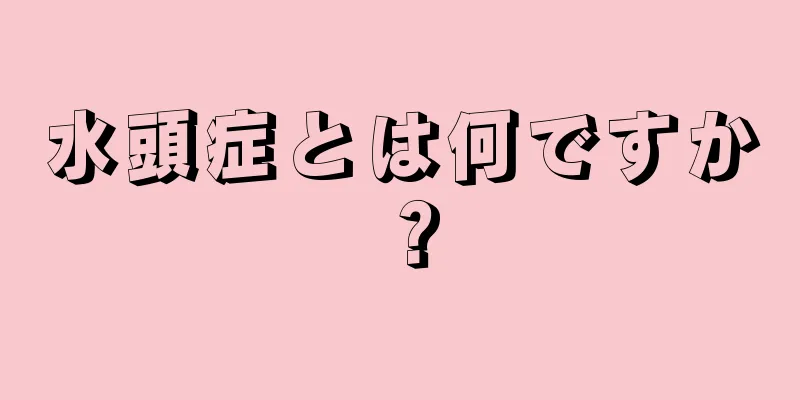 水頭症とは何ですか？