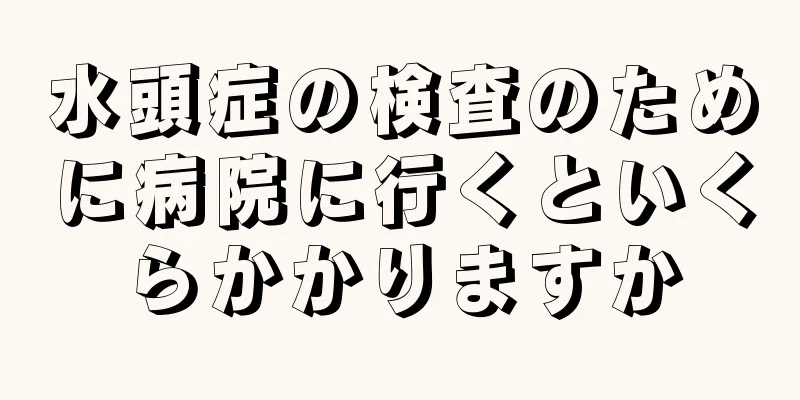 水頭症の検査のために病院に行くといくらかかりますか