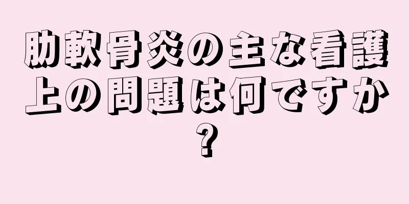 肋軟骨炎の主な看護上の問題は何ですか?