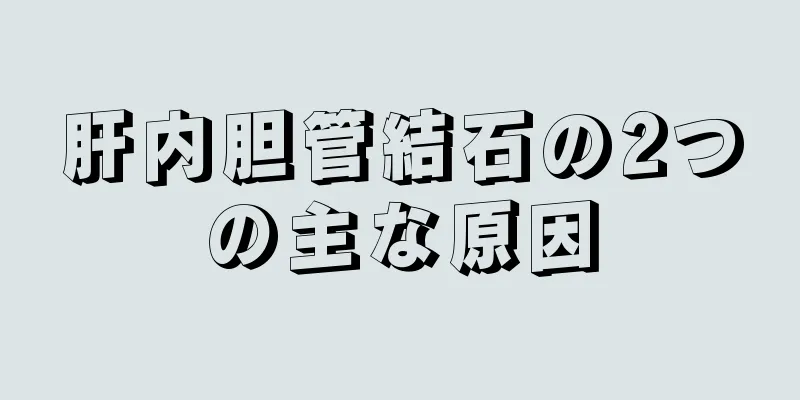 肝内胆管結石の2つの主な原因