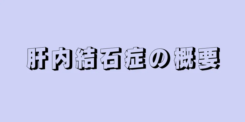 肝内結石症の概要