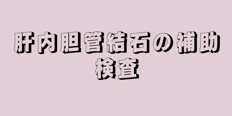 肝内胆管結石の補助検査