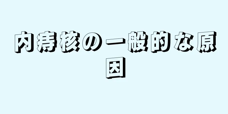 内痔核の一般的な原因
